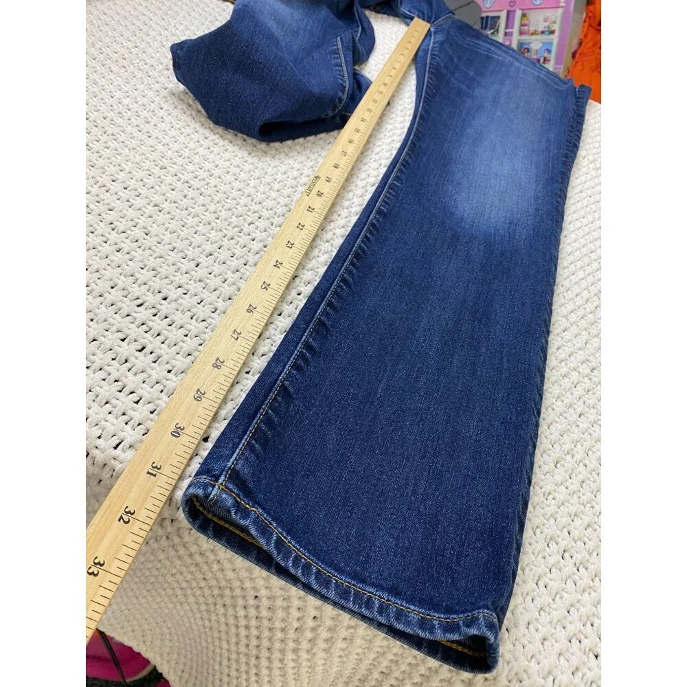 7 For All Mankind The Straight Leg Jeans Men Size 31 Medium Wash Denim Classic‎